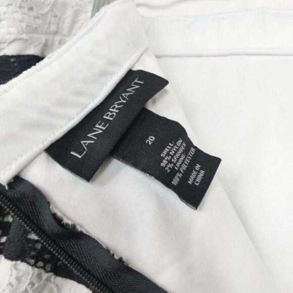 Lane Bryant Asymmetrical Striped Lace Back Zip Skirt 20 - Picture 5 of 5